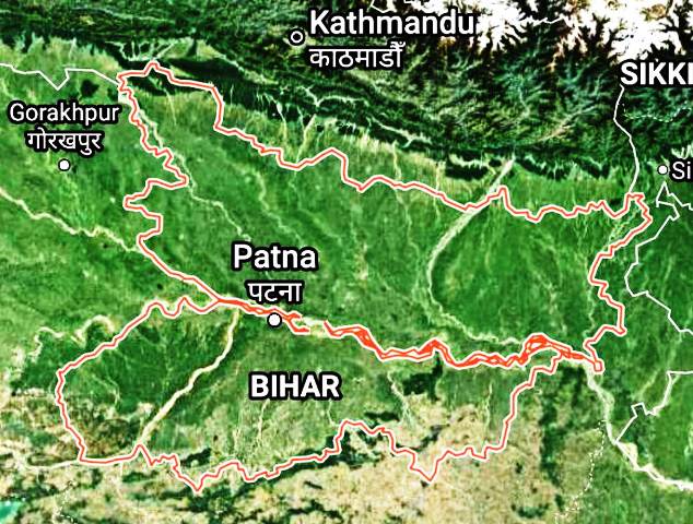 बिहार का मानचित्र (नक्सा) । Bihar Map